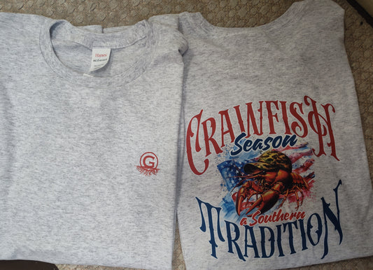 Crawfish Season Southern Tradition adult tshirt